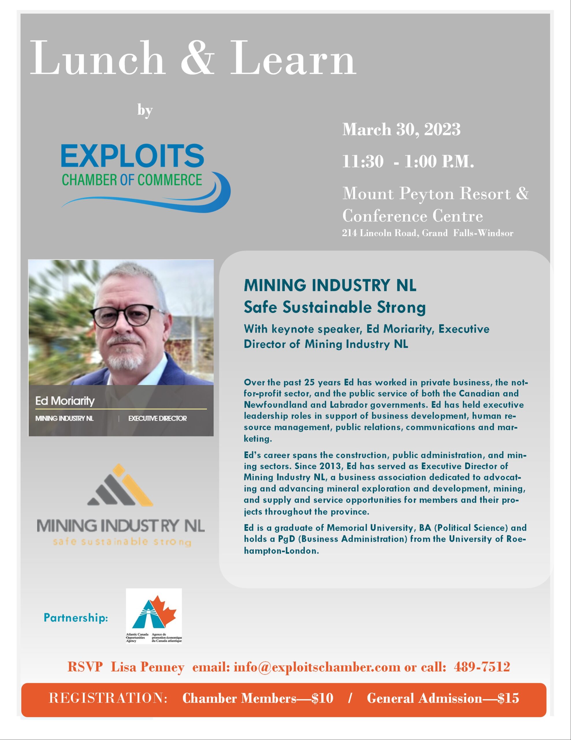 Lunch learn mining industry nl exploits chamber of commerce